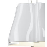 Miss 3 Light Pendant Light – Gloss White & Polished Chrome