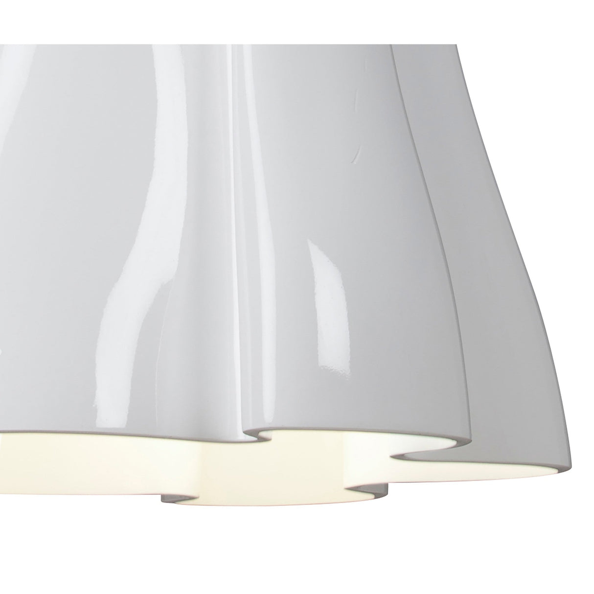 Miss 3 Light Pendant Light – Gloss White & Polished Chrome