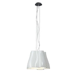 Miss 3 Light Pendant Light – Gloss White & Polished Chrome