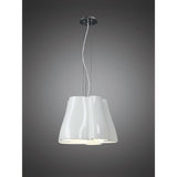 Miss 3 Light Pendant Light – Gloss White & Polished Chrome