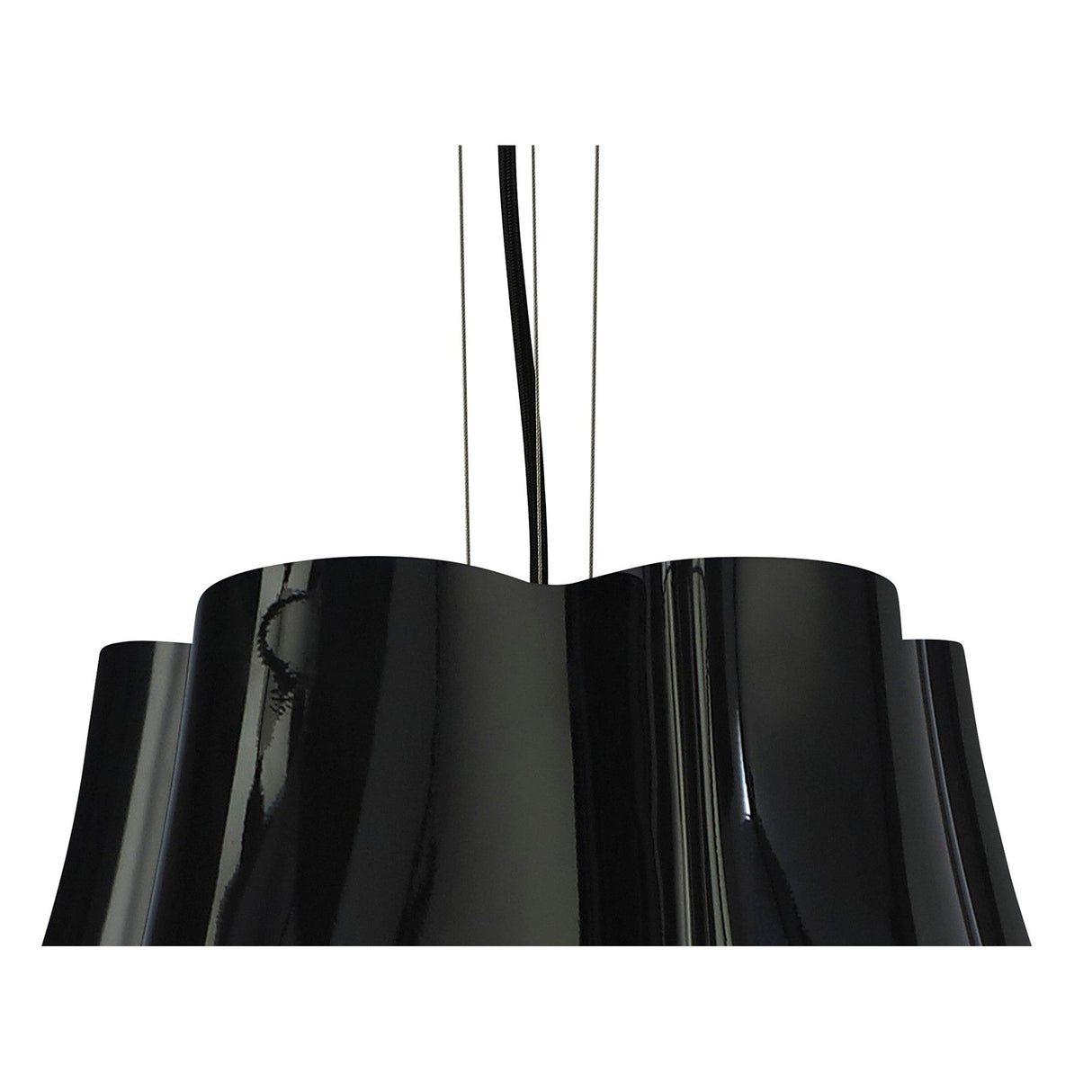 Miss 3 Light Pendant Light – Gloss Black & Polished Chrome