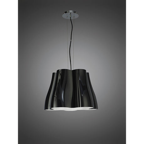 Miss 3 Light Pendant Light – Gloss Black & Polished Chrome