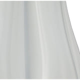 Close-up of the Miss 3 Light Floor Lamp in gloss white and polished chrome, featuring a wavy, slightly reflective surface with soft vertical lines that add modern elegance to contemporary interiors.