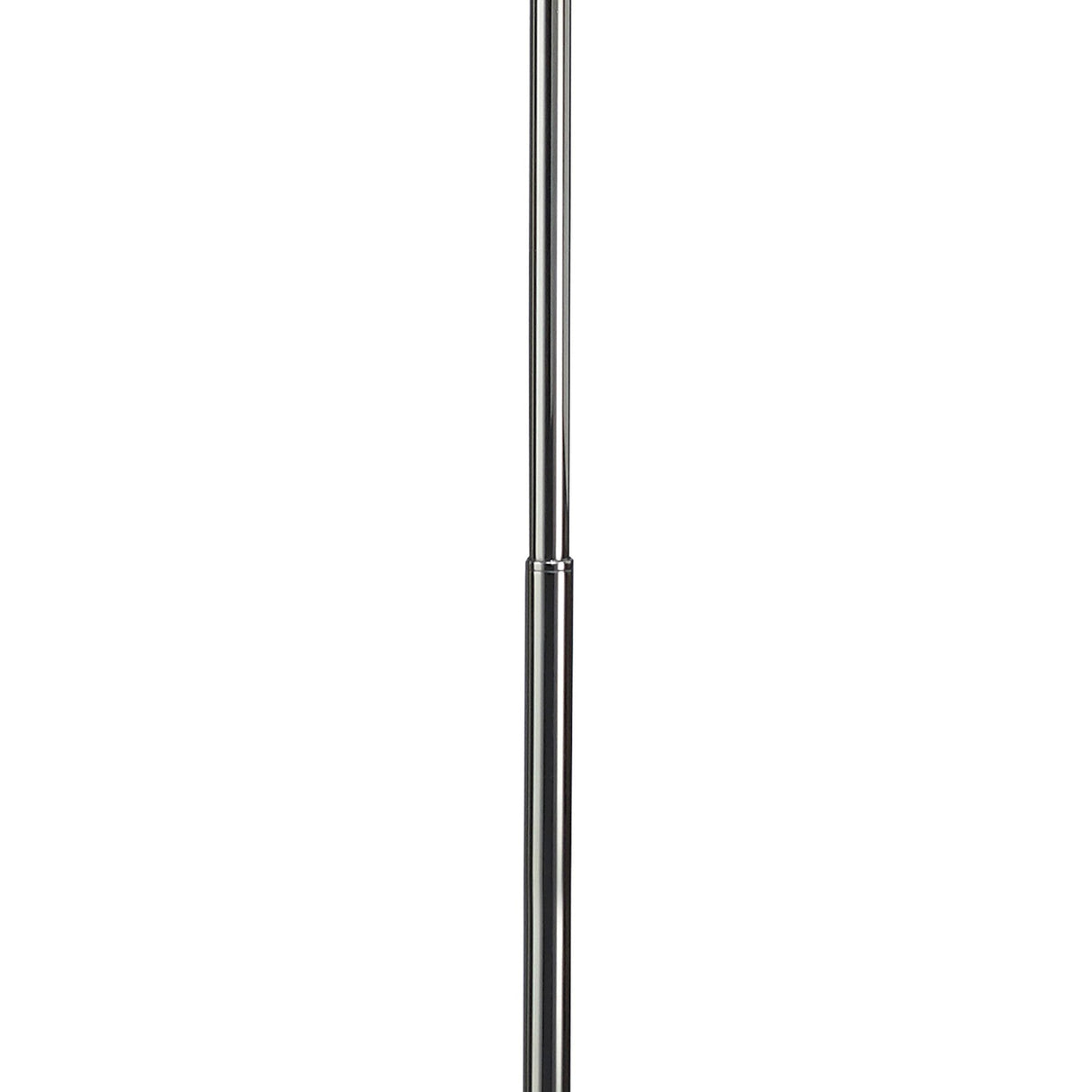 The Miss 3 Light Floor Lamp in gloss black and polished chrome, featuring a slim pole and round base with a conical shade, adds sleek elegance and modern style to any space.