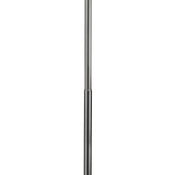 The Miss 3 Light Floor Lamp in gloss black and polished chrome, featuring a slim pole and round base with a conical shade, adds sleek elegance and modern style to any space.