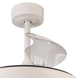Mistral CCT Dimmable LED Ceiling Fan Light With Remote Control - White