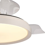 Mistral CCT Dimmable LED Ceiling Fan Light With Remote Control - White