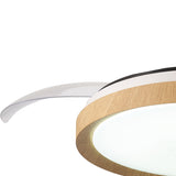 Mistral CCT Dimmable LED Ceiling Fan Light With Remote Control - Brown