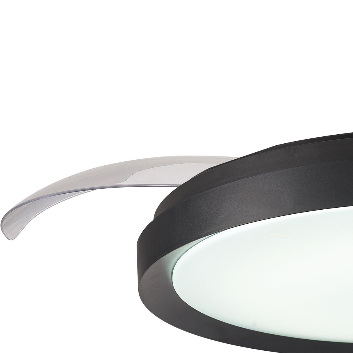 Mistral CCT Dimmable LED Ceiling Fan Light With Remote Control - Black