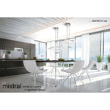 Mistral LED Frosted Acrylic Right Table Lamp 6W 3000K - Polished Chrome