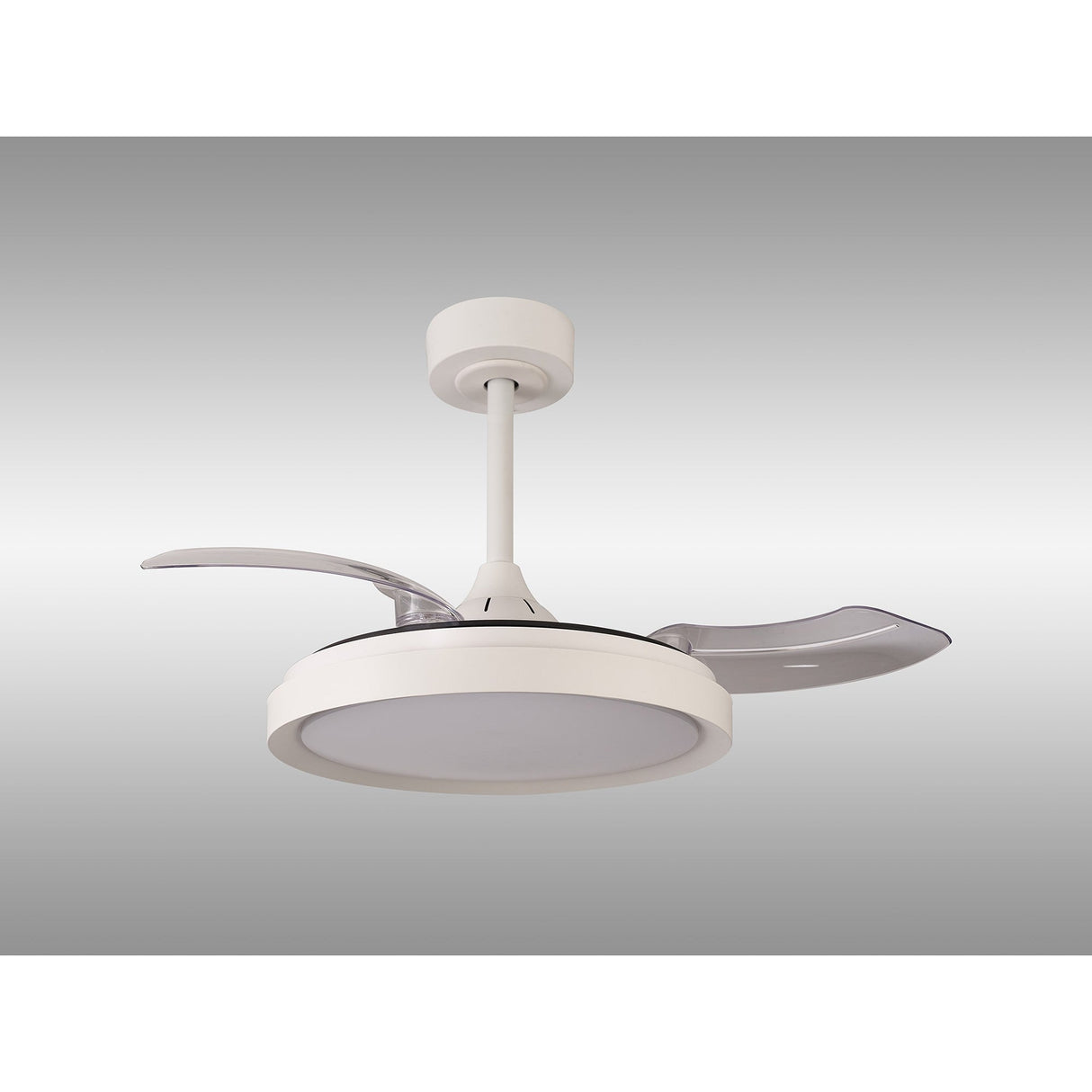 Mistral Mini CCT Dimmable LED Ceiling Fan Light With Remote Control - White