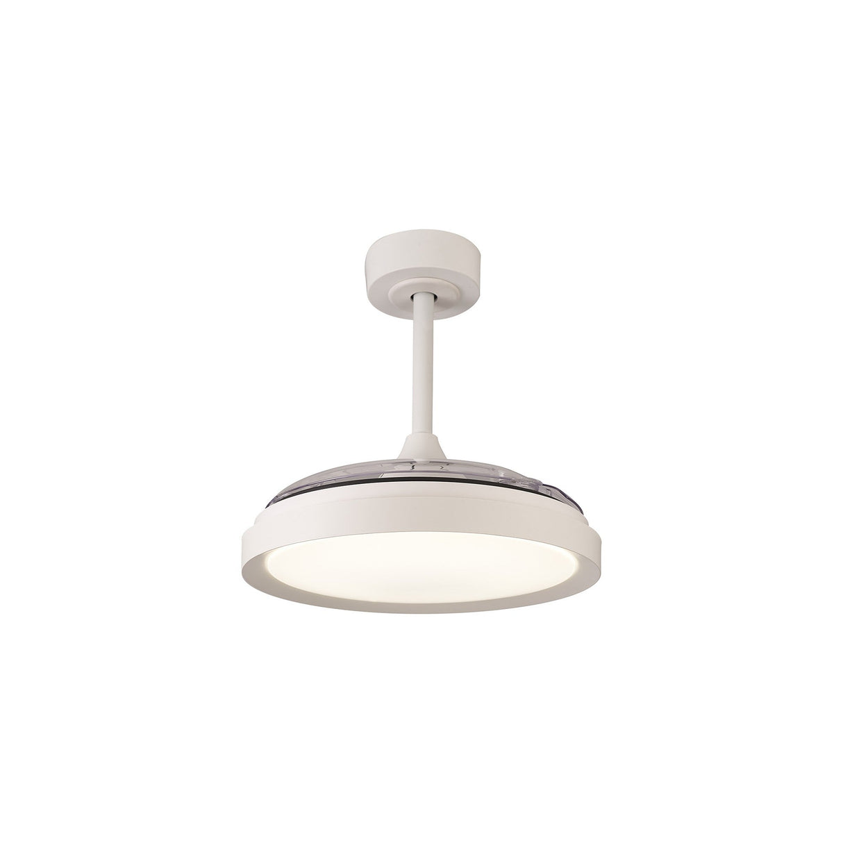 Mistral Mini CCT Dimmable LED Ceiling Fan Light With Remote Control - White