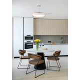 Mistral Mini CCT Dimmable LED Ceiling Fan Light With Remote Control - White