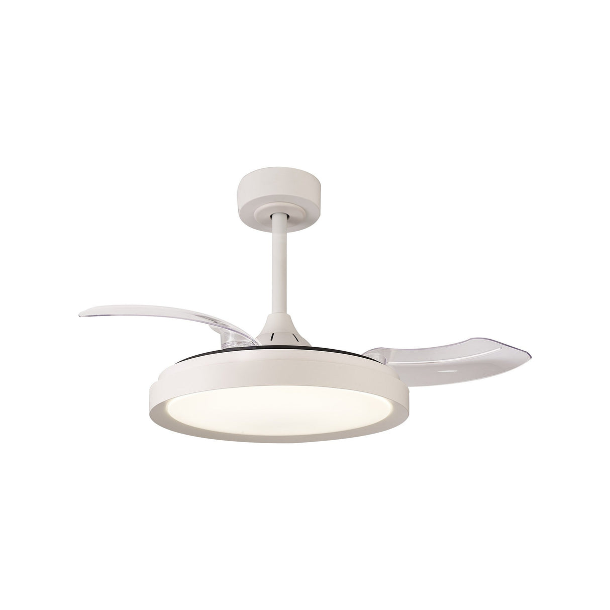 Mistral Mini CCT Dimmable LED Ceiling Fan Light With Remote Control - White