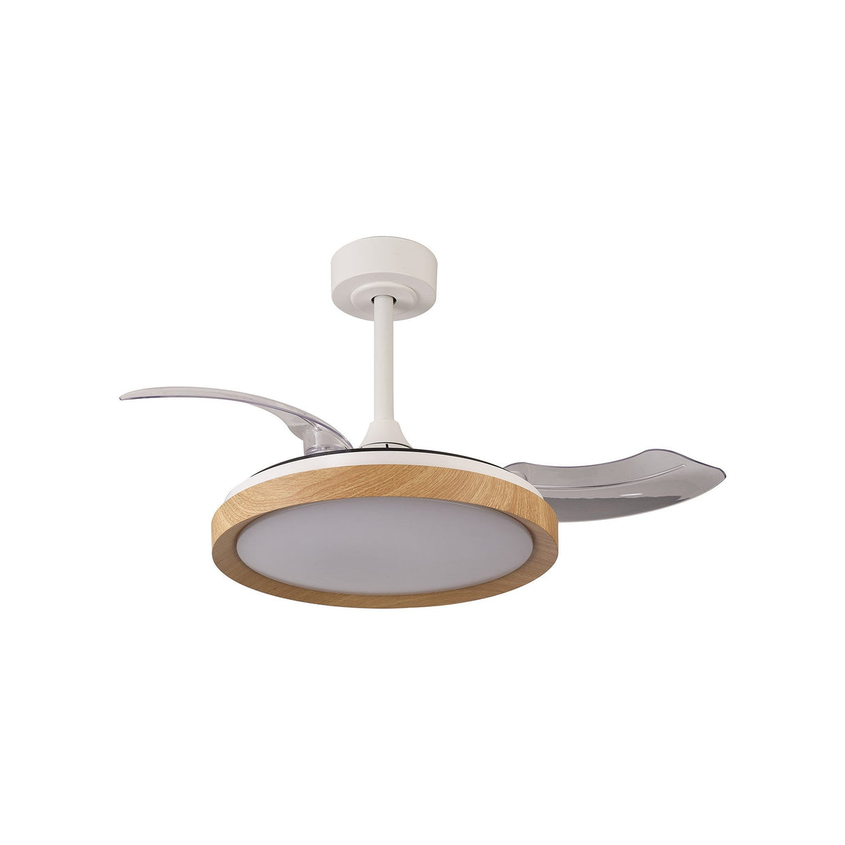 Mistral Mini CCT Dimmable LED Ceiling Fan Light With Remote Control - Brown