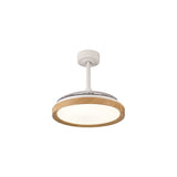 Mistral Mini CCT Dimmable LED Ceiling Fan Light With Remote Control - Brown