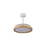 Mistral Mini CCT Dimmable LED Ceiling Fan Light With Remote Control - Brown