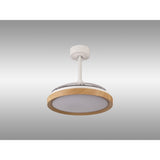 Mistral Mini CCT Dimmable LED Ceiling Fan Light With Remote Control - Brown