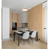 Mistral Mini CCT Dimmable LED Ceiling Fan Light With Remote Control - Brown