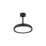 Mistral Mini CCT Dimmable LED Ceiling Fan Light With Remote Control - Black