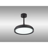 Mistral Mini CCT Dimmable LED Ceiling Fan Light With Remote Control - Black
