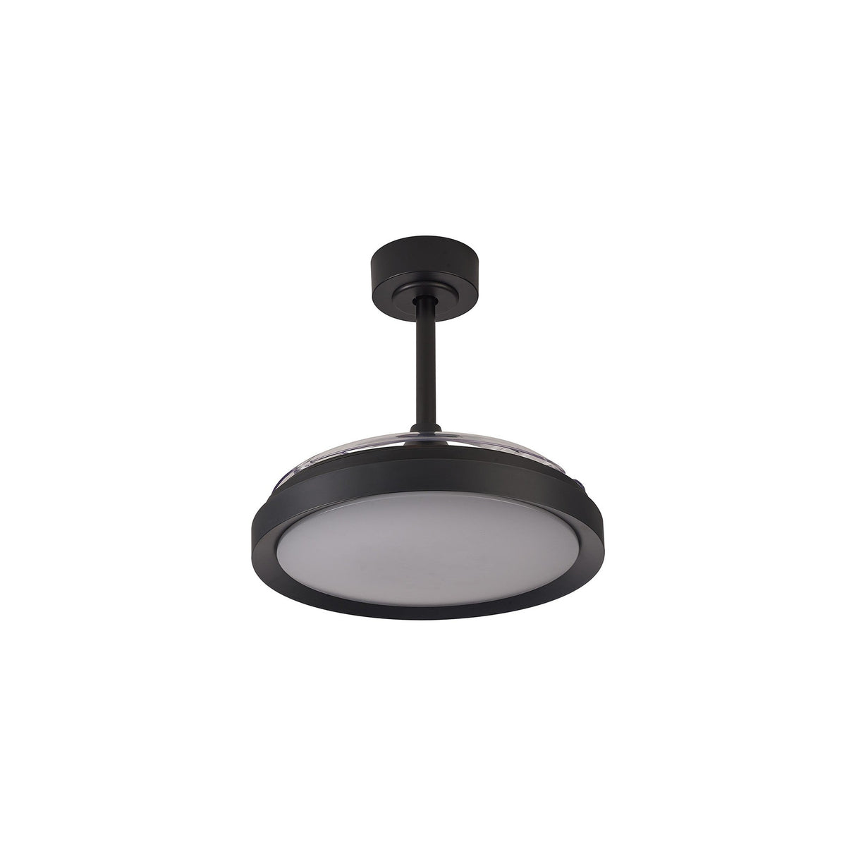 Mistral Mini CCT Dimmable LED Ceiling Fan Light With Remote Control - Black