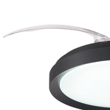 Mistral Mini CCT Dimmable LED Ceiling Fan Light With Remote Control - Black