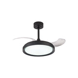 Mistral Mini CCT Dimmable LED Ceiling Fan Light With Remote Control - Black