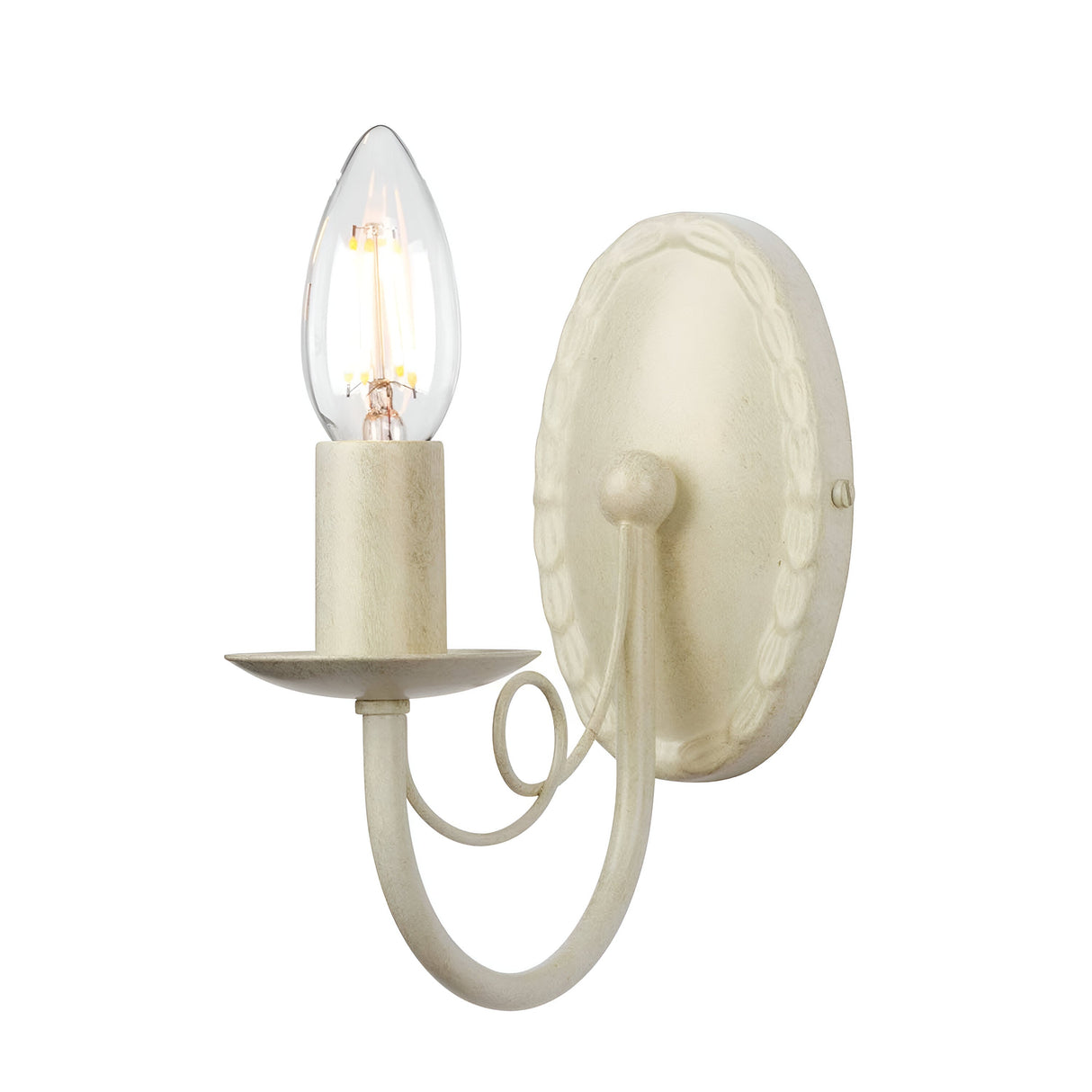 Minster 1 Light Wall Light - Ivory/ Gold Patina