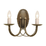 Minster 2 Light Wall Light - Black/ Gold Patina