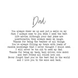 Dad Script and Typewriter Message Stoneware Mug - White