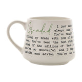 Grandad Typewriter Message Tapered Stoneware Mug - White