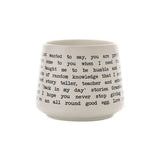 Grandad Typewriter Message Tapered Stoneware Mug - White