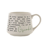 Grandad Typewriter Message Tapered Stoneware Mug - White