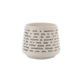 Daughter Script and Typewriter Message Stoneware Mug - White