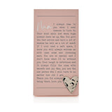 Nan Message Wooden Standing Plaque with Silver Heart - Pink