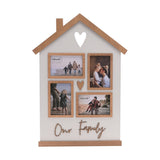 Our Family House Wooden Wall Collage Photo Frame - White
