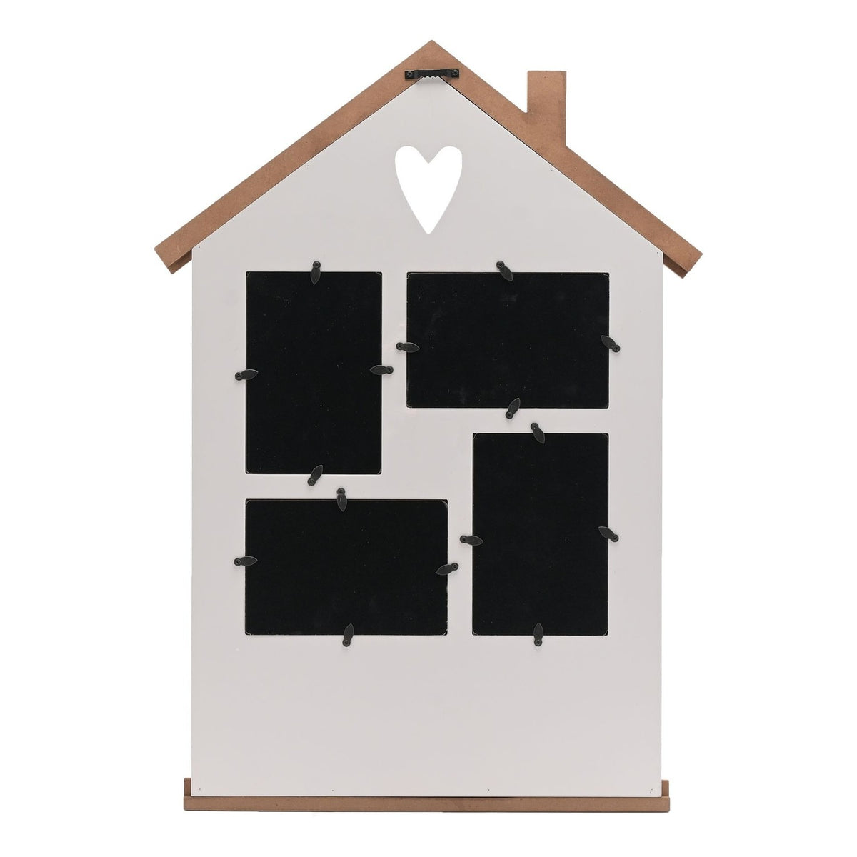 Our Family House Wooden Wall Collage Photo Frame - White
