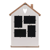 Our Family House Wooden Wall Collage Photo Frame - White