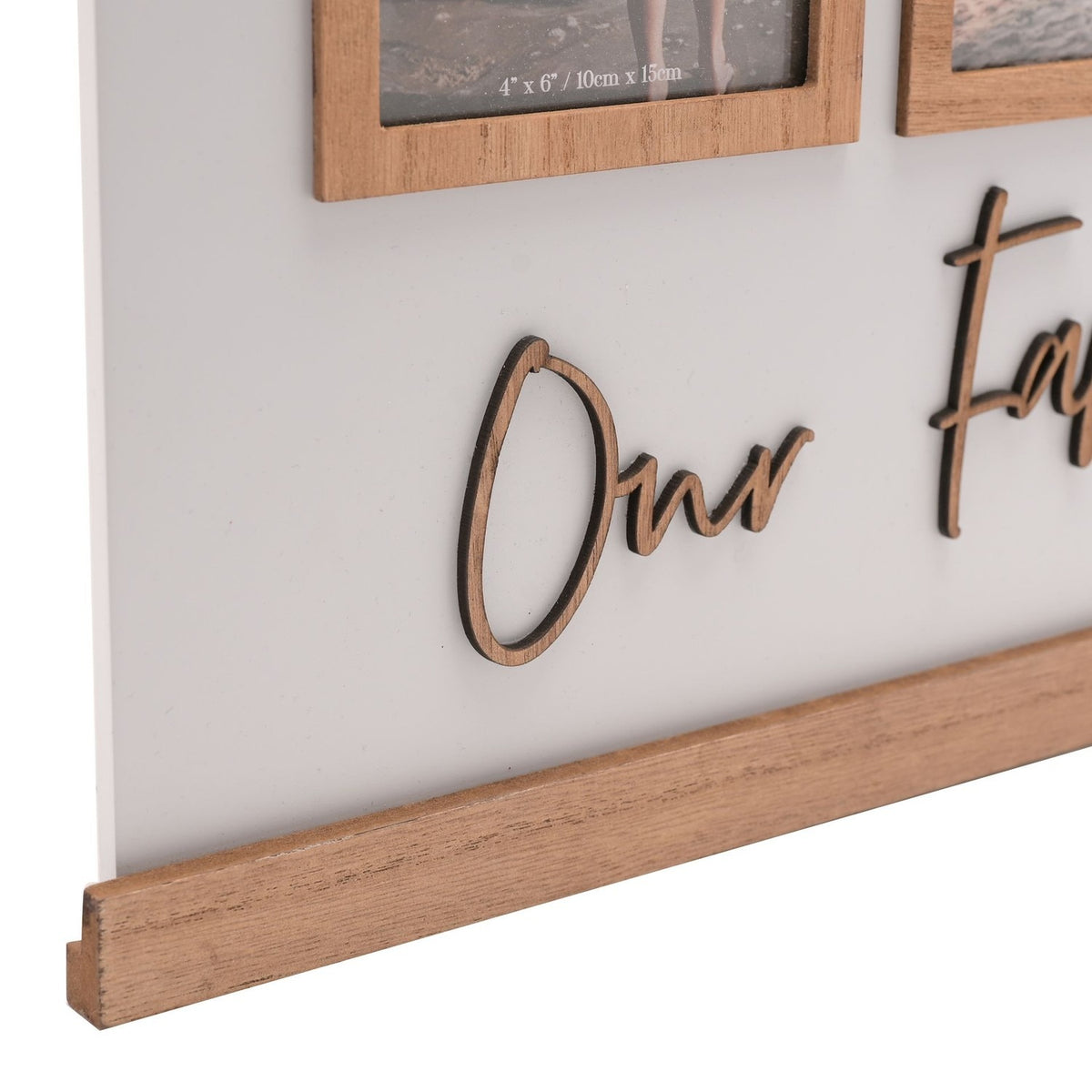 Our Family House Wooden Wall Collage Photo Frame - White