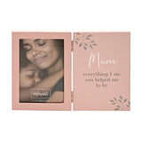 Mum Verse and Leaf Design Hinged Photo Frame 6 x 4in - Pink