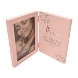 Mum Verse and Leaf Design Hinged Photo Frame 6 x 4in - Pink