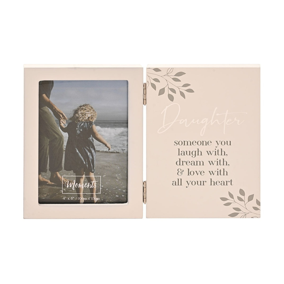 Daughter Verse Hinged Standing Photo Frame 6 x 4in - White