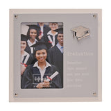Graduation Square 2 Layer Wooden Photo Frame 6 x 4in - Grey