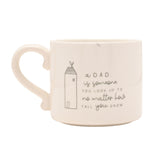 Dad Always Look Up To Glazed Stoneware Mug 290ml - White