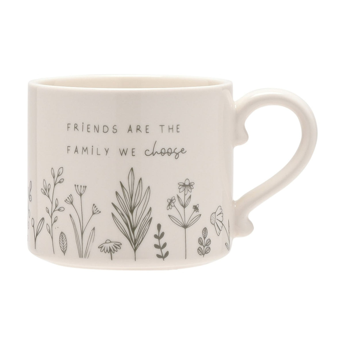 Friends Are The Family We Choose Stoneware Mug 290ml - White