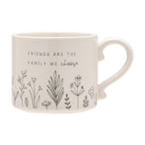 Friends Are The Family We Choose Stoneware Mug 290ml - White