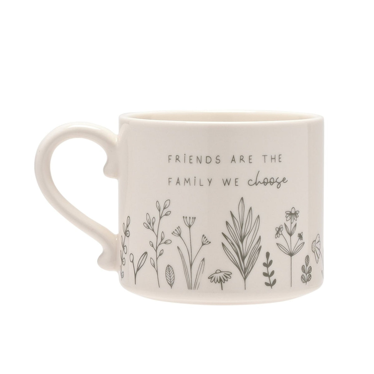 Friends Are The Family We Choose Stoneware Mug 290ml - White