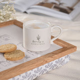 Family Is Everything Leaf Glazed Stoneware Mug 290ml - White