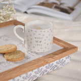 Whole Lot of Love Heart Print Stoneware Mug 290ml - White